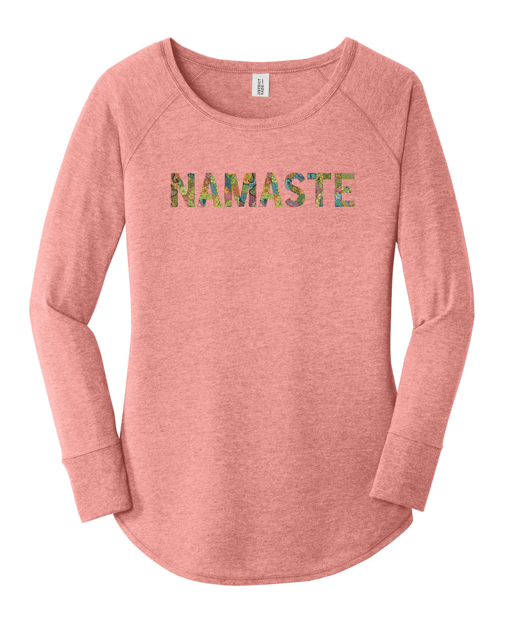 Artistic Namaste Blush Long Sleeve Tunic Tee